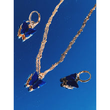 Load image into Gallery viewer, Butterfly Huggie and Necklace Set
