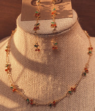 Load image into Gallery viewer, Feeling Cherry-ful Necklace and Dangle Earrings Set
