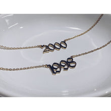 Load image into Gallery viewer, Gold Customized Birth Year Chain Necklace
