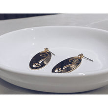 Load image into Gallery viewer, Peek-a-Boo Gold Dangle Earrings

