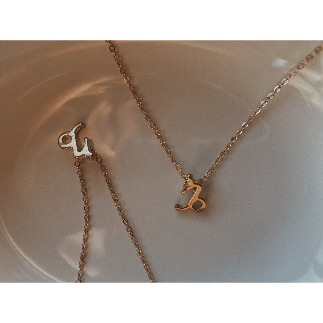 Gold Customized Zodiac Sign Double Twist Anklet